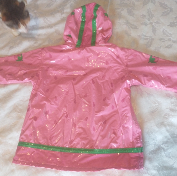 Driplets Jacket Girls 3T Raincoat Snap Button Strawberry All Over Print Lined - Picture 11 of 13